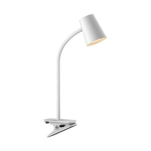 Lindby Lindby Ailina LED stolní lampa, svorka, bílá