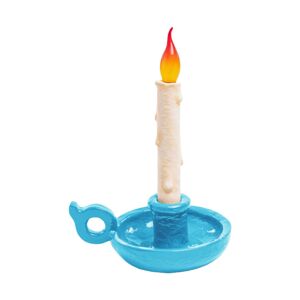 SELETTI LED deko stolní lampa Grimm Bugia svíčka modrá