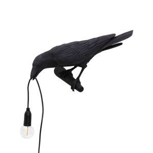SELETTI LED deko venkovní světlo Bird Lamp levé černá
