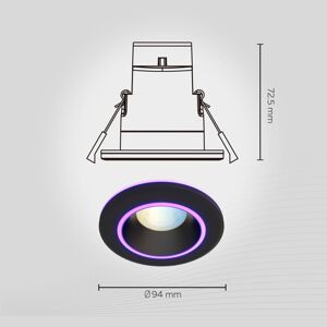 Calex Calex Smart Halo Downlight LED podhledové černá