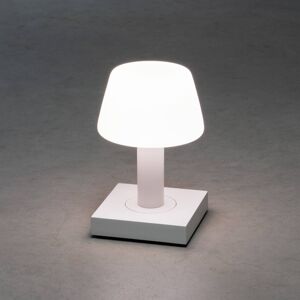 Konstsmide LED stolní lampa Monaco venkovní na baterie, bílá