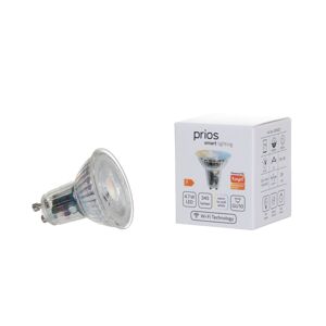 PRIOS Prios LED GU10 žárovka sklo 4,7W WLAN čirá, 2ks