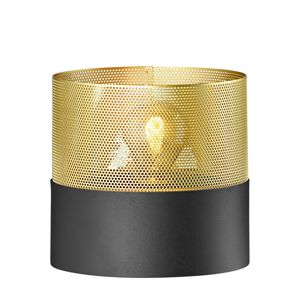 HELL Stolní lampa Mesh E27, výška 18 cm, černá/zlatá