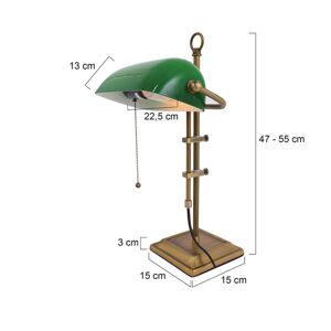 Steinhauer Stolní lampa Ancilla, nastavitelná bronz/zelená