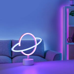 Leuchten Direkt LED stolní lampa Neon Saturn, na baterii