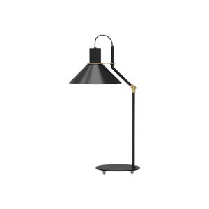 Aluminor Aluminor Zinga stolní lampa, černá, mosazný detail