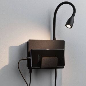 Paulmann Paulmann Halina USB LED nástěnné, rameno černá