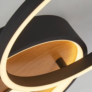 Searchlight Stropní svítidlo LED Curio Flush, vzhled dřeva