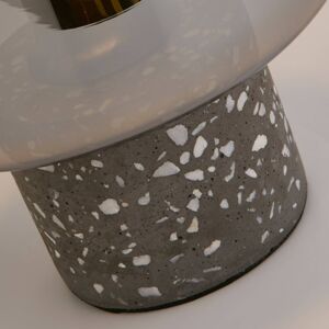 Searchlight X Stolní lampa Vessel, šedá / kouřově šedá, beton, sklo