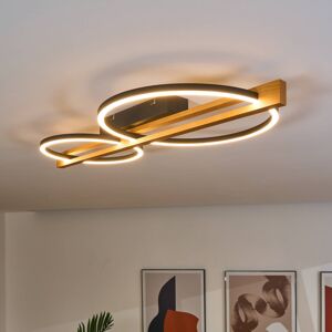 Eco-Light LED stropní svítidlo Tovak, borovice, délka 75,8 cm, 2 světla dřevo