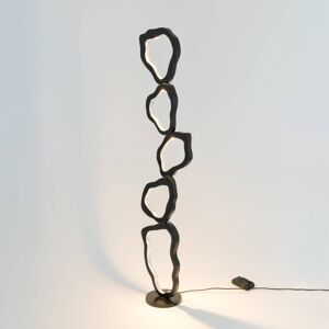 Holländer Stojací lampa LED Infernale, černá/stříbrná, 5 světel, železo