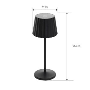 Lindby Nabíjecí stolní lampa Lindby Esali LED, černá, sada 2 kusů