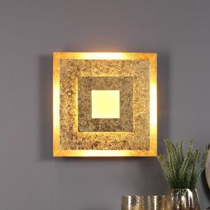 Eco-Light LED nástěnné světlo Window, 32x32 cm, zlatá