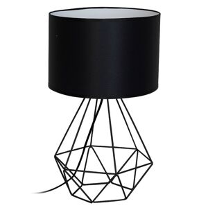 Euluna Stolní lampa Basket, černá, uvnitř bílá