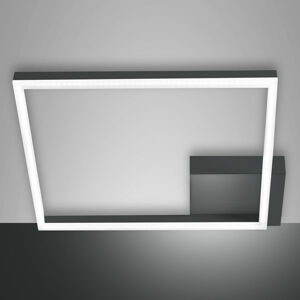 Fabas Luce LED stropní svítidlo Bard, 42x42 cm, antracit