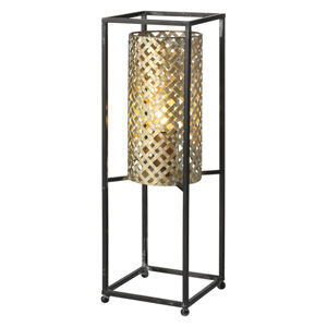 Freelight Stolní lampa Petrolio, černá / zlatá, výška 47 cm