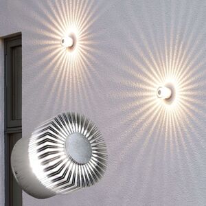 Monza venkovní nástěnné LED kulaté stříbrné 9cm