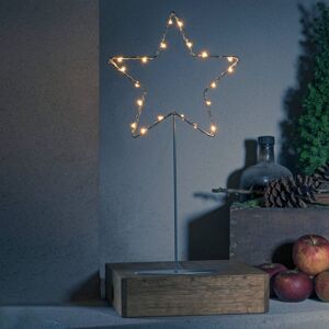 Konstsmide Christmas Stojací LED kovová hvězda - stříbrná s nohou