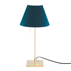 Luceplan Luceplan Costanzina stolní lampa mosaz modrá