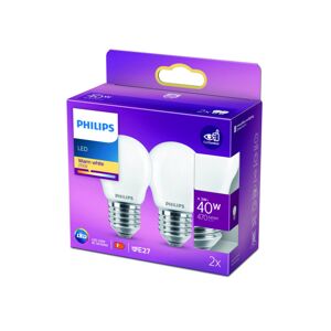 Philips Philips LED žárovka E27 P45 4,3W 2 700K opál 2 ks