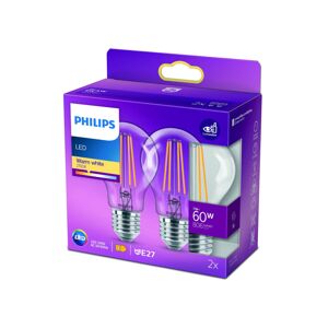 Philips LED žárovka E27 7W 2 700 K filament čirá stmívací