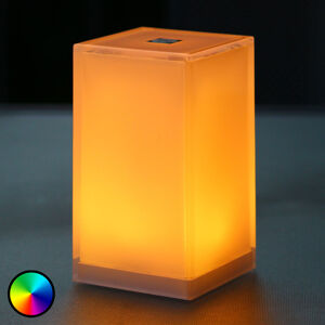 Smart&Green Přenosná stolní lampa Cub, ovládání aplikací, RGBW