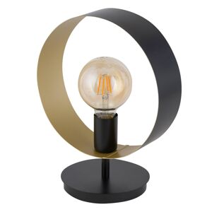 Euluna Stolní lampa Hula v kulatém designu, černá/zlatá