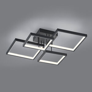 Trio Lighting LED stropní světlo Sorrento 52x52cm, černý matný