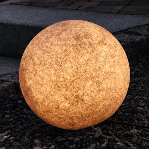 Heitronic Světlá dekorativní koule Mundan, 30 cm, terakota