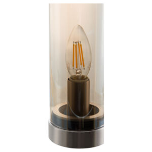 Nino Leuchten Skleněná stolní lampa Bottle, jantarová