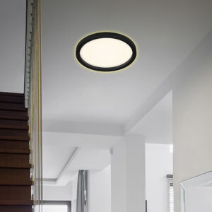 Briloner LED stropní světlo 7361, Ø 29 cm, černá
