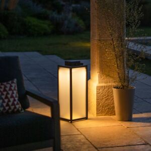 Les Jardins LED solární lucerna Tradition, antracit výška 65cm