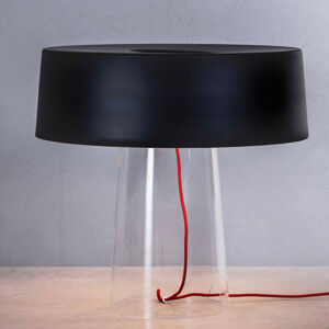 Prandina Prandina Glam stolní lampa 48cm čirá/černá